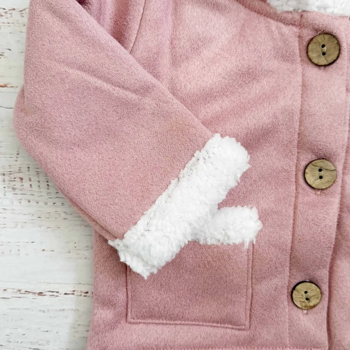 WAWA BABY DESIGN - Chaqueta Noa Polar Rosado Bebé Algodón Pima