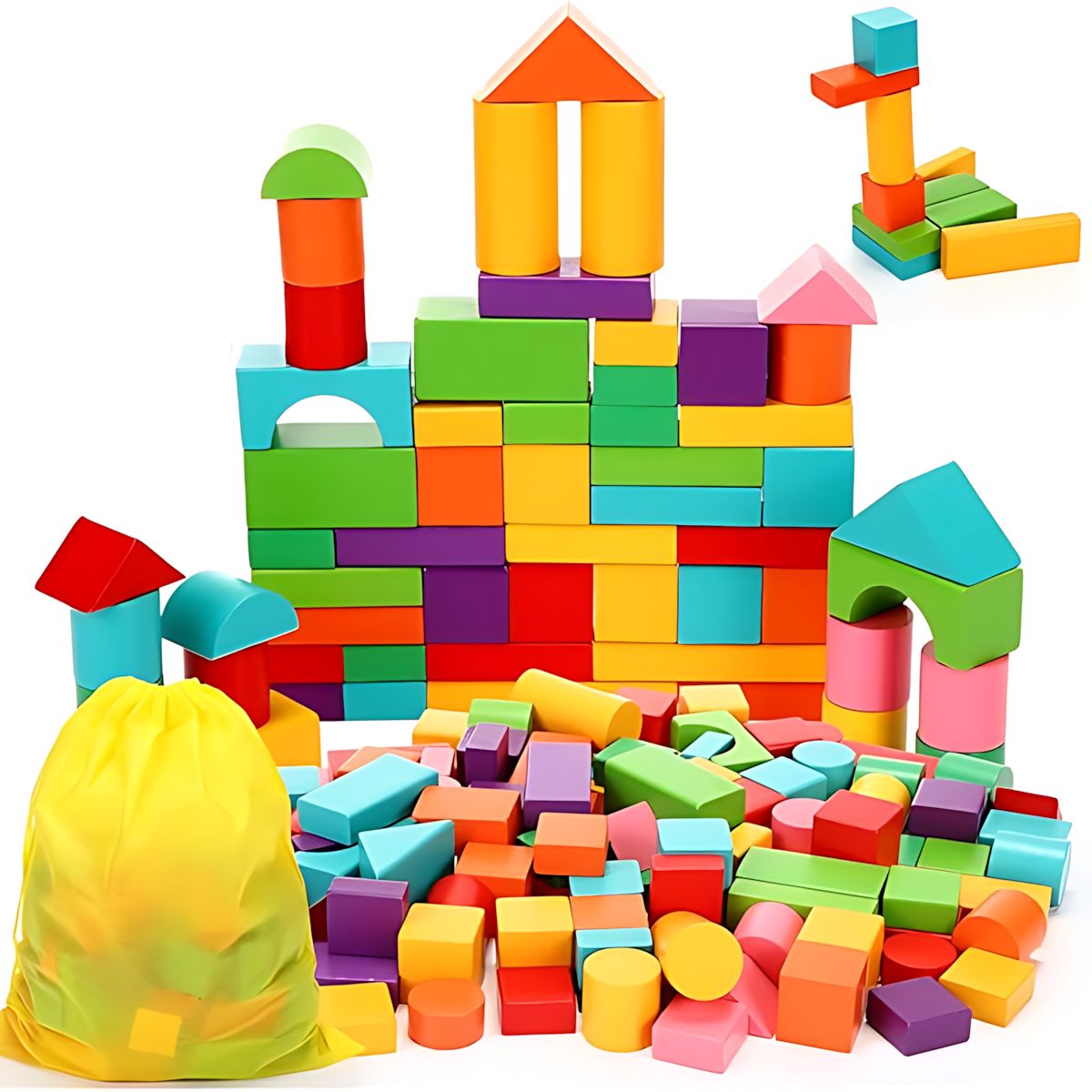 GENERICO - Juego De Bloques De Construcción Madera Niños Regalos 100pzs