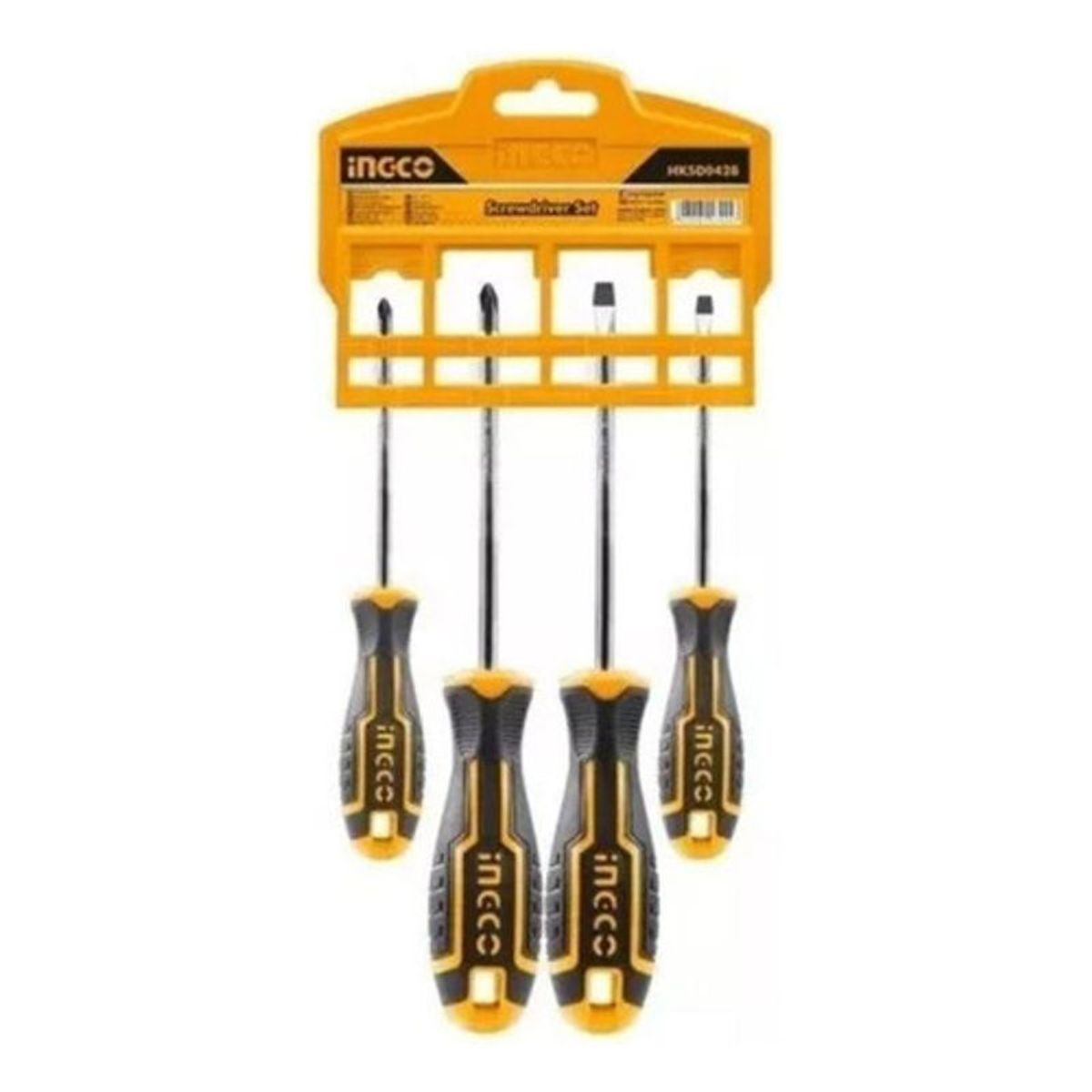 INGCO - Juego Destornilladores 4pcs Paleta Y Cruz Ingco