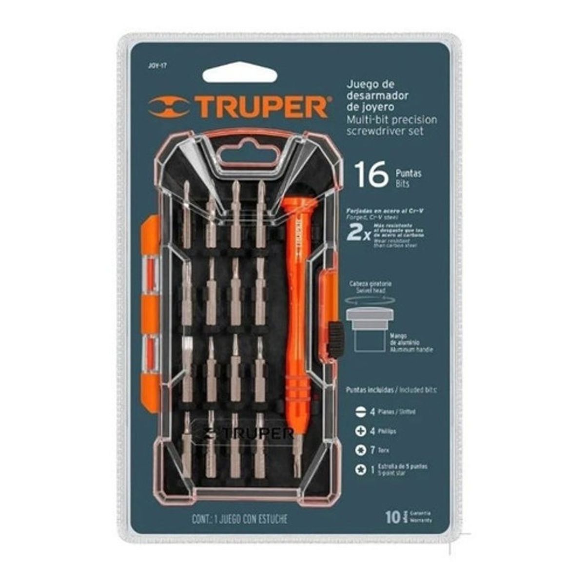 TRUPER - Mini  Juego  De Destornillador Relojero 17 Pcs Truper
