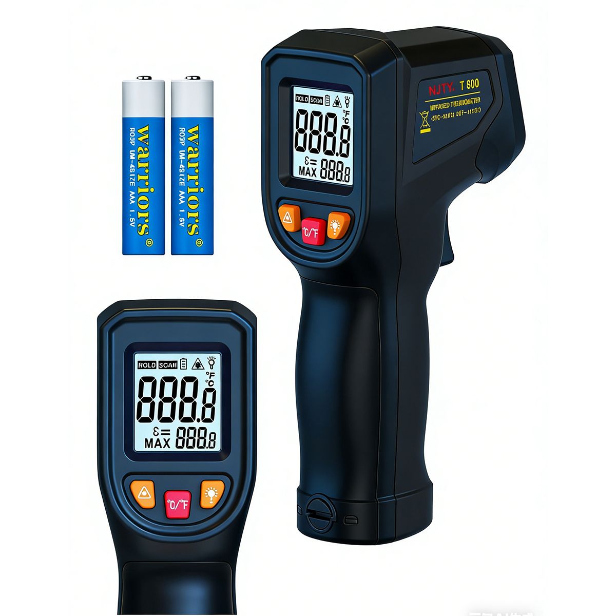 GENERICO - -50℃~600℃  Pistola Termómetro Infrarrojo Cocinar Industria-Negro