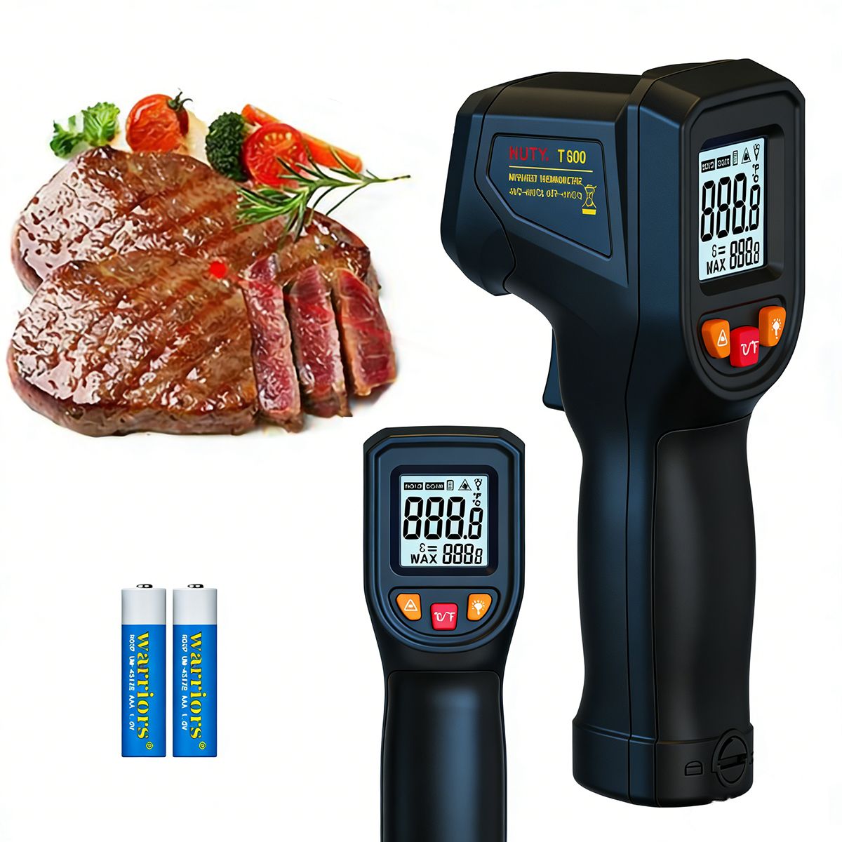 GENERICO - -50℃ A 600℃  Pistola Termómetro Infrarrojo Cocinar Industria-Negro