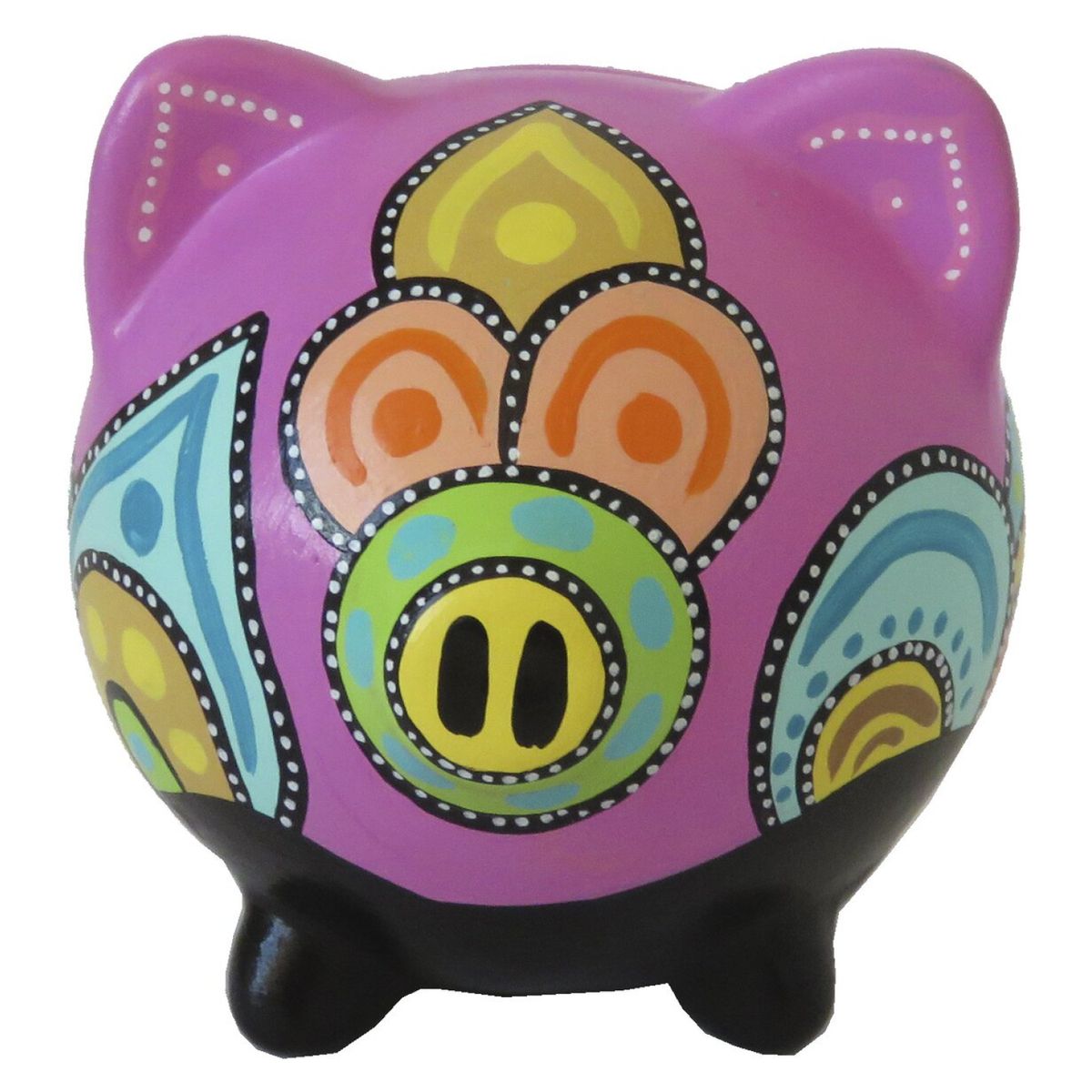 CREA TALLER - Chancho Alcancía De Cerámica Pintada A Mano