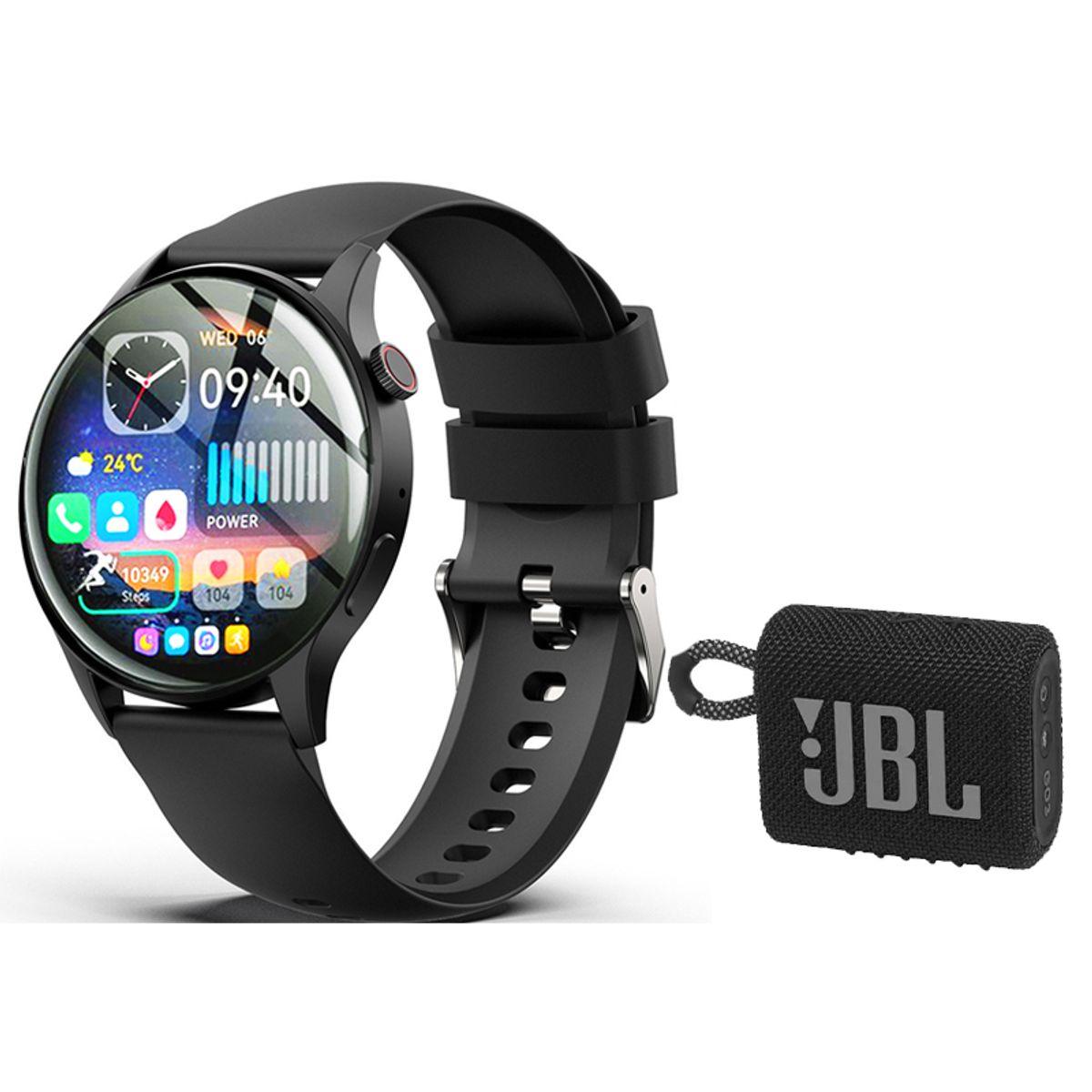 LENOVO - Parlante bluetooth JBL GO 3 IP67 y Reloj Inteligente Y80 Pro