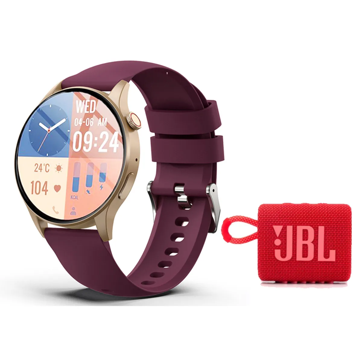 LENOVO - Parlante bluetooth JBL GO 3 IP67 y Reloj Inteligente Y80 Pro