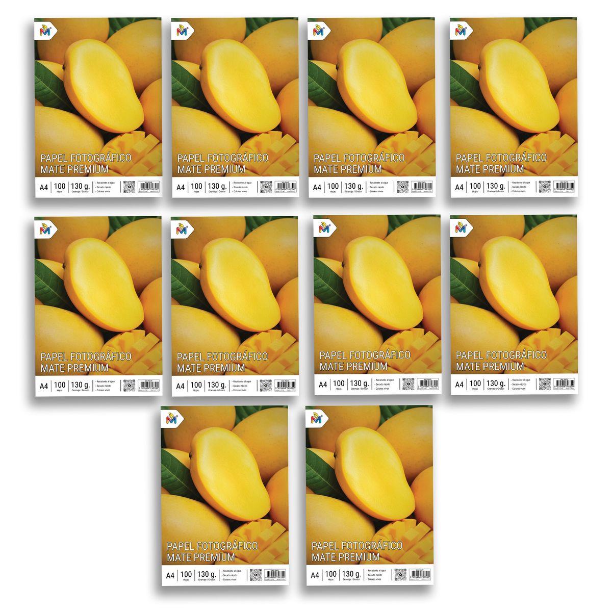MALIK - 10x Papel Mate A4 130g - 1000 Hojas 5760 Dpi Mayorista