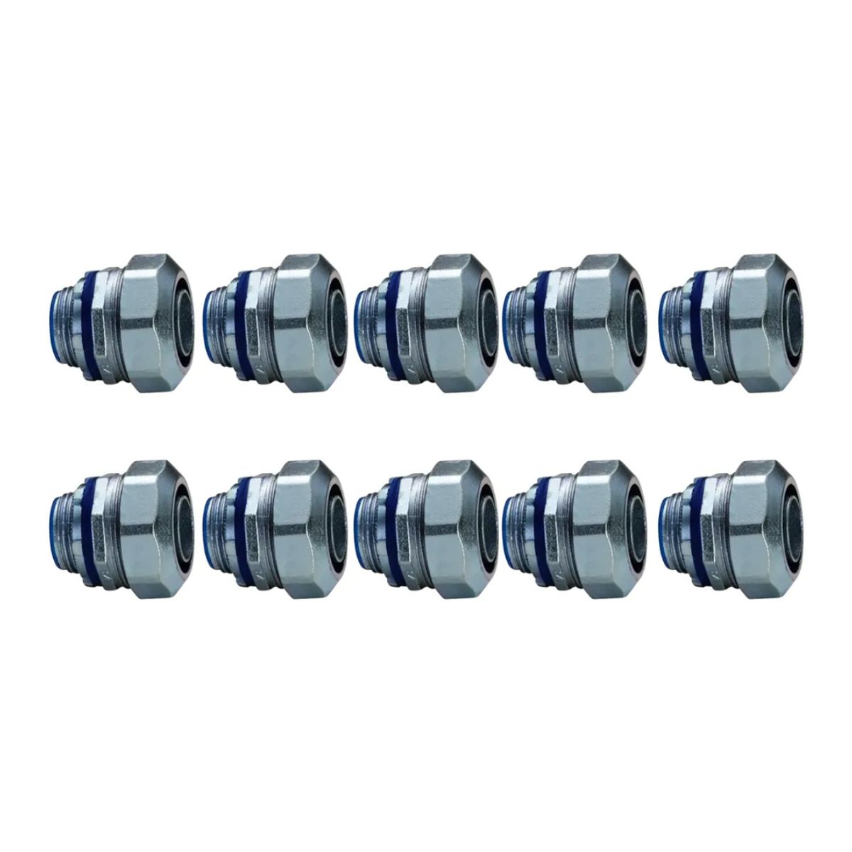 GENERICO - Pack 10 Conector Recto 50MM Para Tubo Flexible