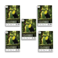 MALIK - 5 Unidades Papel Adhesivo A4 - 250 Hojas Calidad Sticker