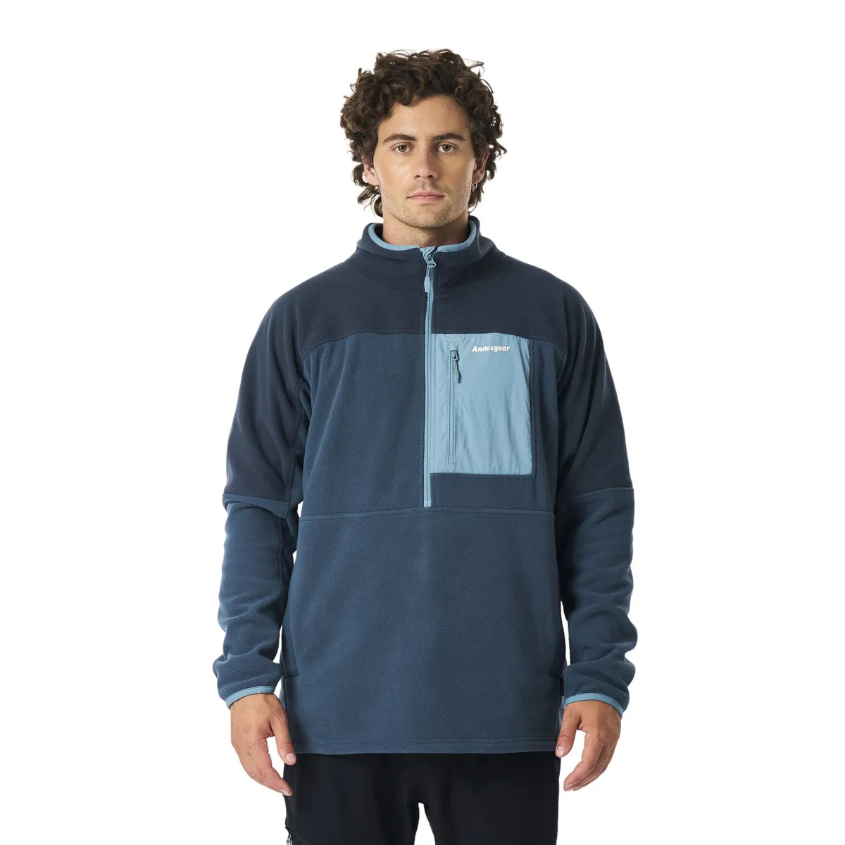 ANDESGEAR - Polar Hombre Andesgear New Maihue 1/2 Azul