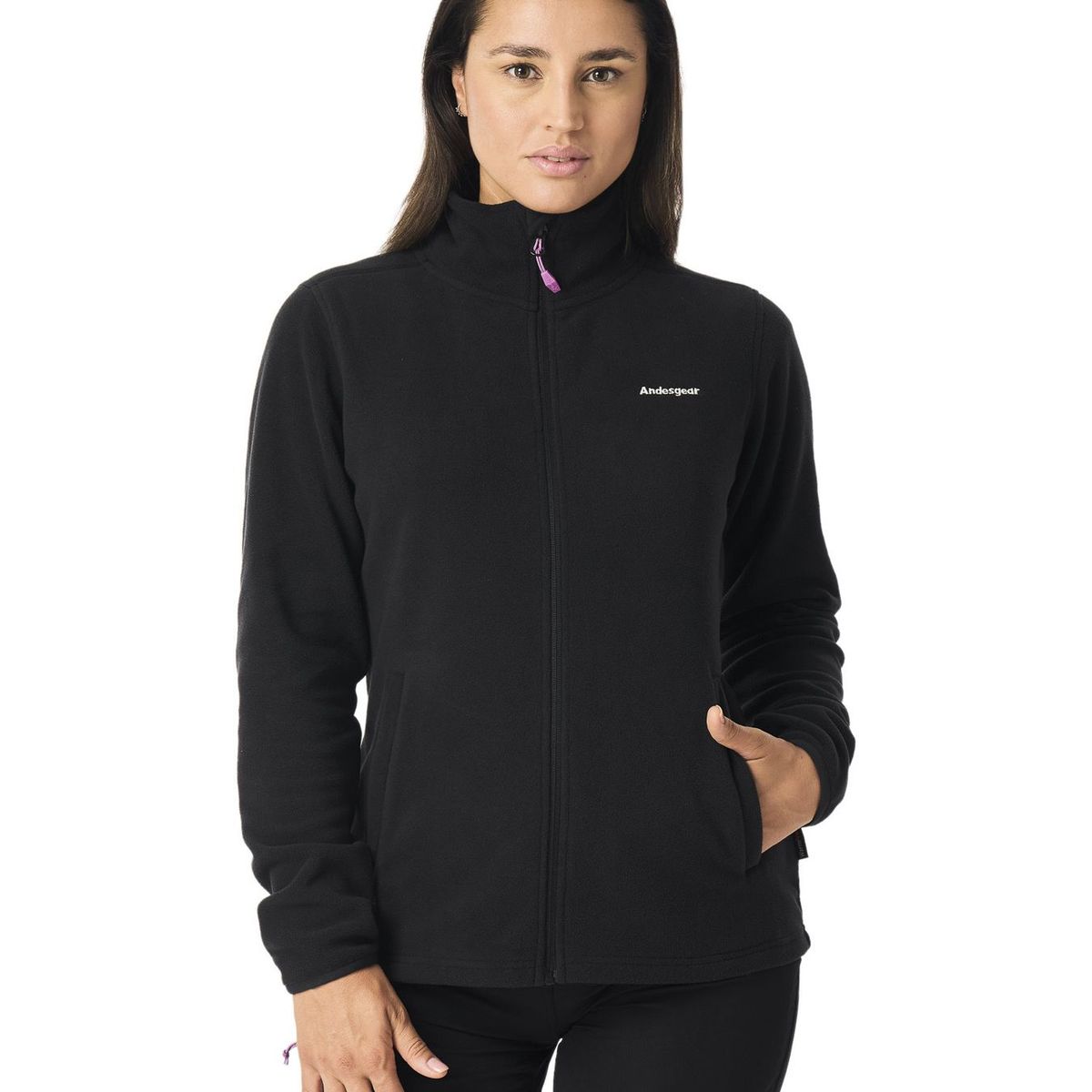 ANDESGEAR - Polar Mujer Andesgear Maihue V2 Negro I26