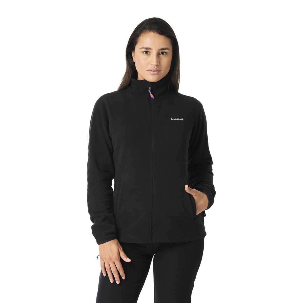 ANDESGEAR - Polar Mujer Andesgear Maihue V2 Negro I26