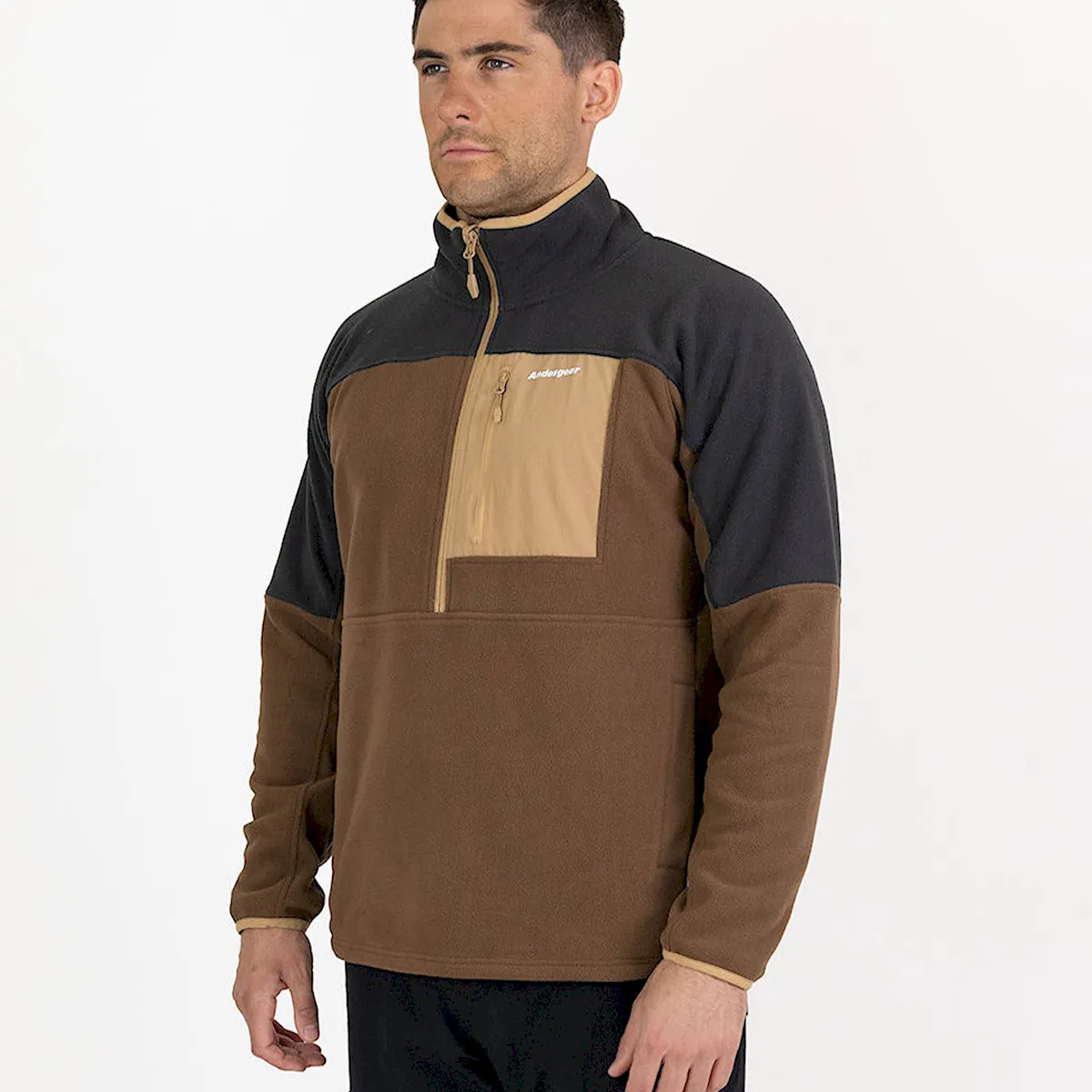 ANDESGEAR - Polar Hombre Andesgear New Maihue 1/2 Marrón