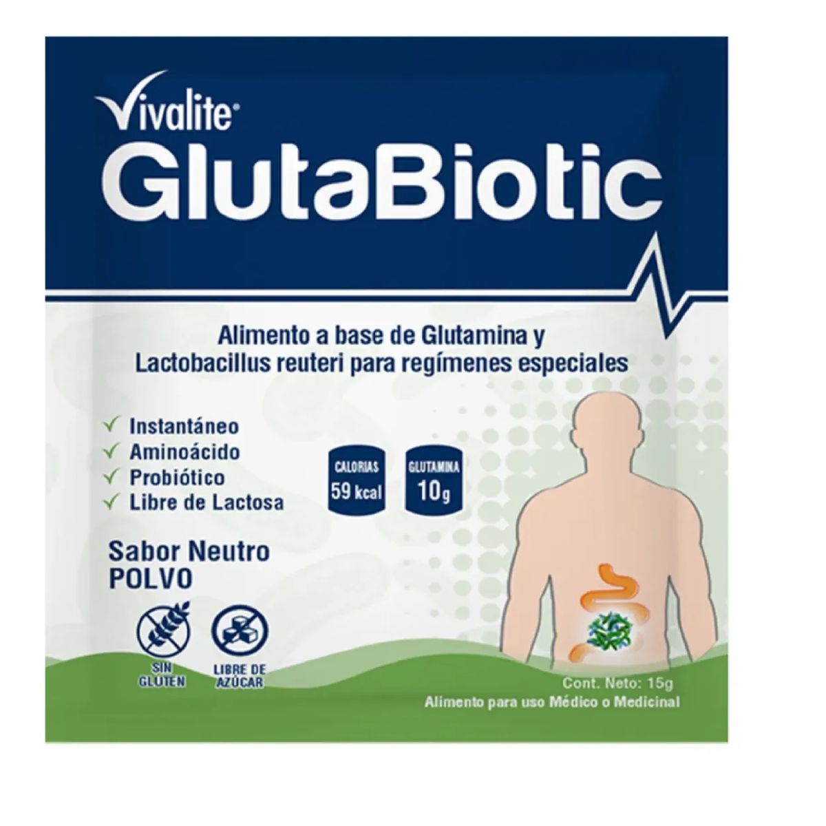 GENERICO - Vivalite Glutabiotic Restaurador Intestinal 1 Sobre Diarrea