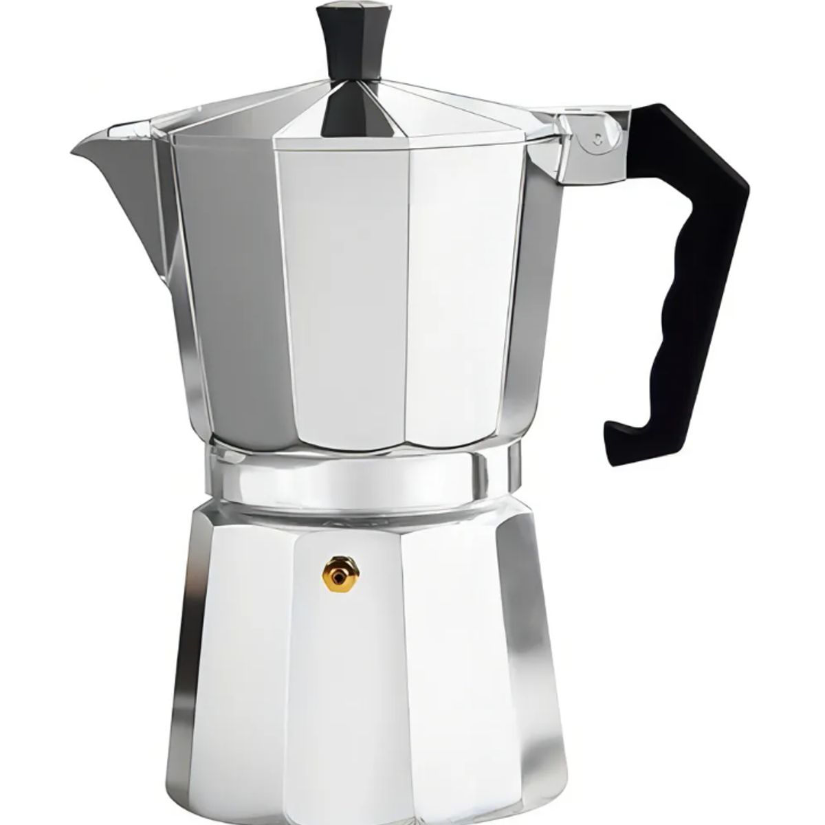 GENERICO - Cafetera Italiana De Aluminio 6 Tazas Cafe Desayuno Gris