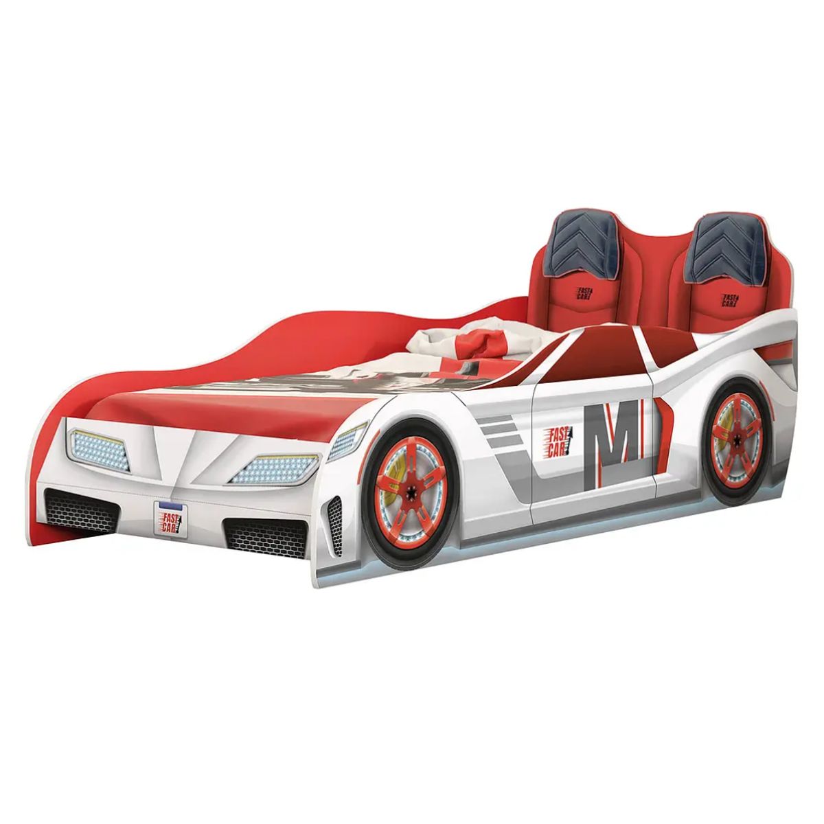 KIDSCOOL - Cama Infantil Fast Car Blanco