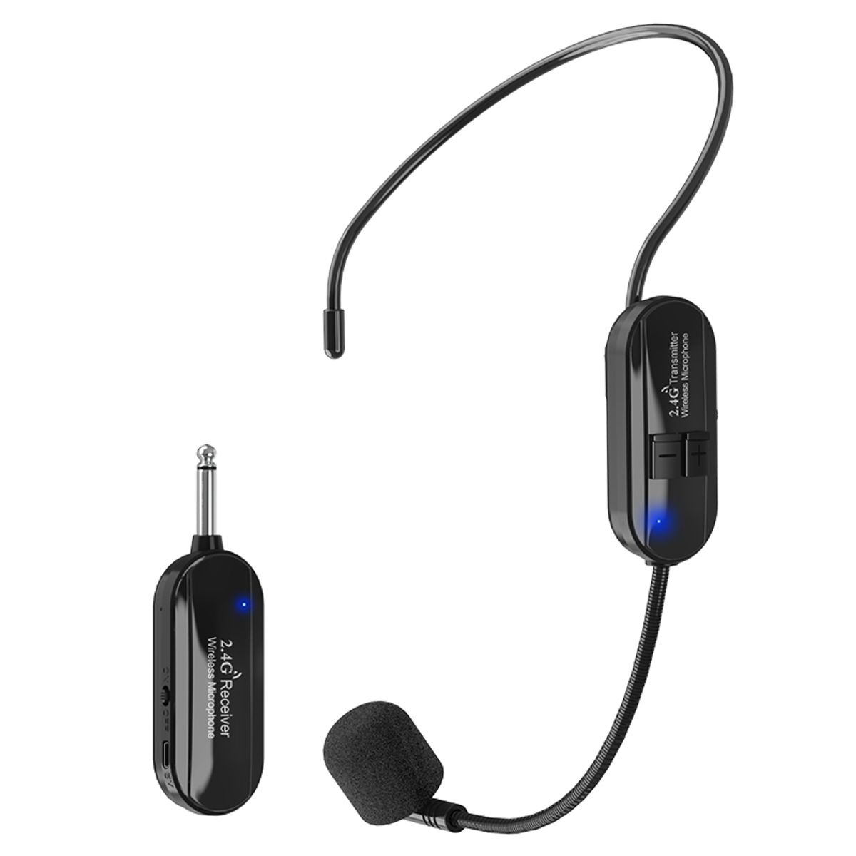 GENERICO - Micrófono cintillo 1 pieza 2.4 Ghz batería litio