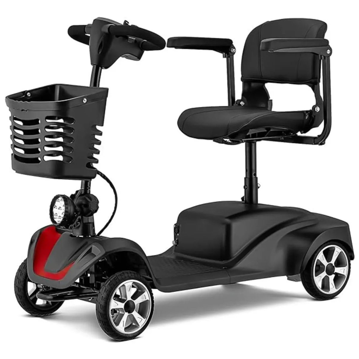 ONEDER - Silla Scooter Electrico Asiento Cuatro Ruedas 360 Grados Negro