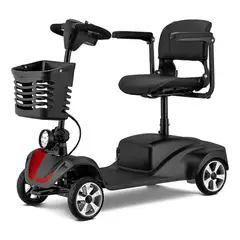 ONEDER - Silla Scooter Electrico Asiento Cuatro Ruedas 360 Grados Negro