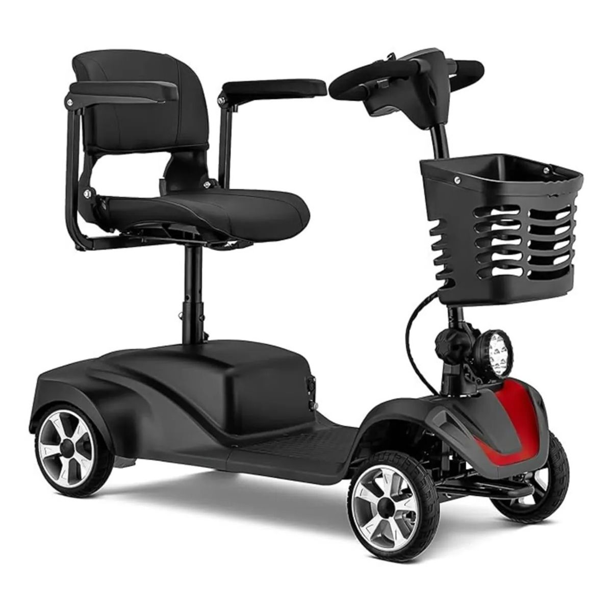 ONEDER - Silla 360 Grados Scooter Electrico Cuatro Ruedas Portatil Negro