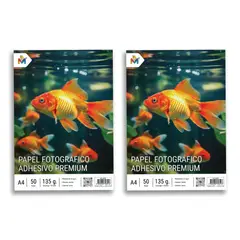 MALIK - Pack x5 Papel Adhesivo A4 135g - 250 Hojas Calidad Premium