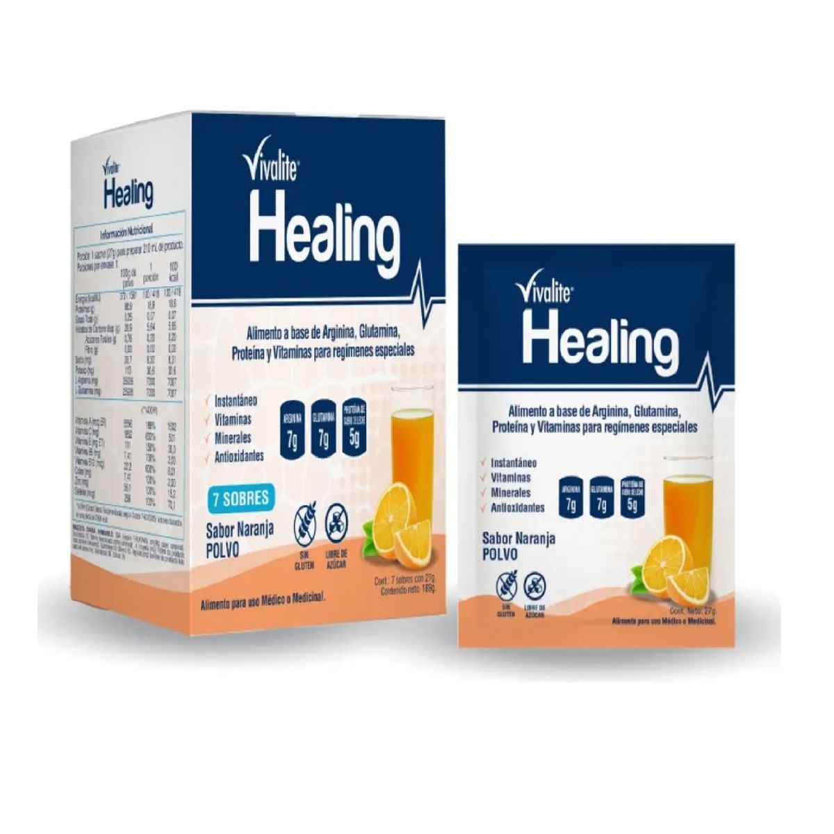 GENERICO - Vivalite Healing Suplemento Cicatrizacion Caja 7 Sobres