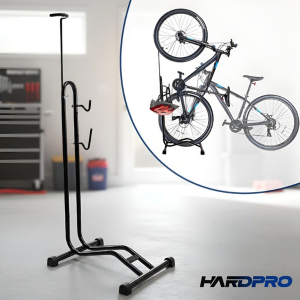 HOMEBRANDT - Soporte Portabicicleta Atril Vertical De Piso Acero Max 30kg