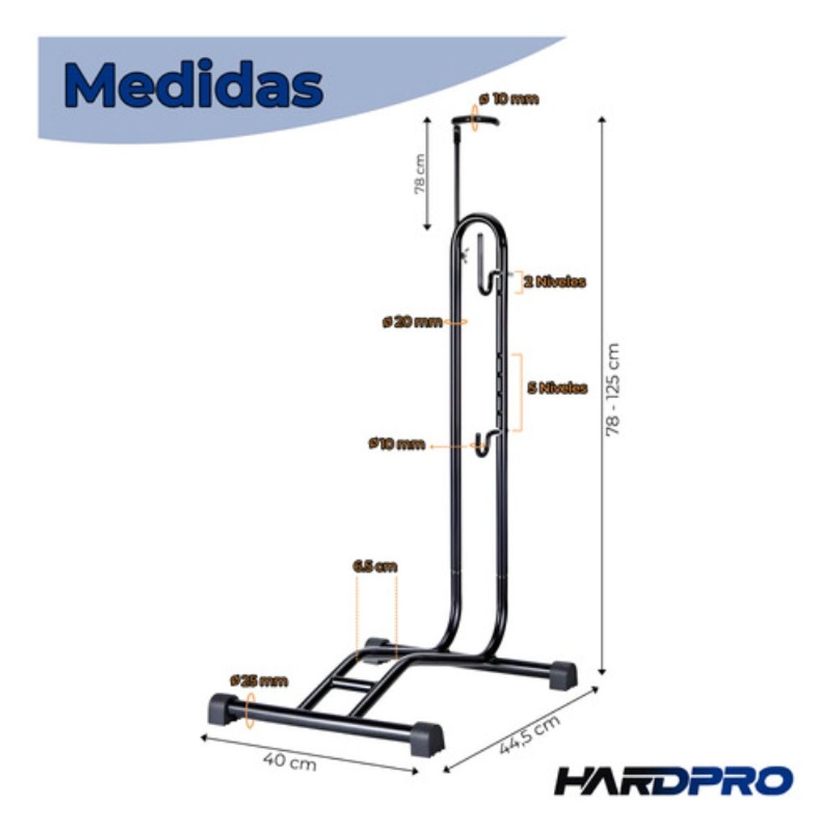 HOMEBRANDT - Soporte Portabicicleta Atril Vertical De Piso Acero Max 30kg