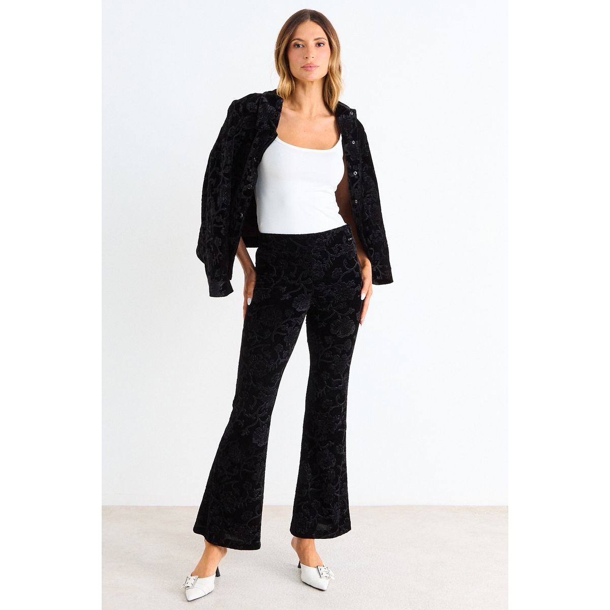 ASH - Calza Lisa Con Diseño Mujer Negro Ash