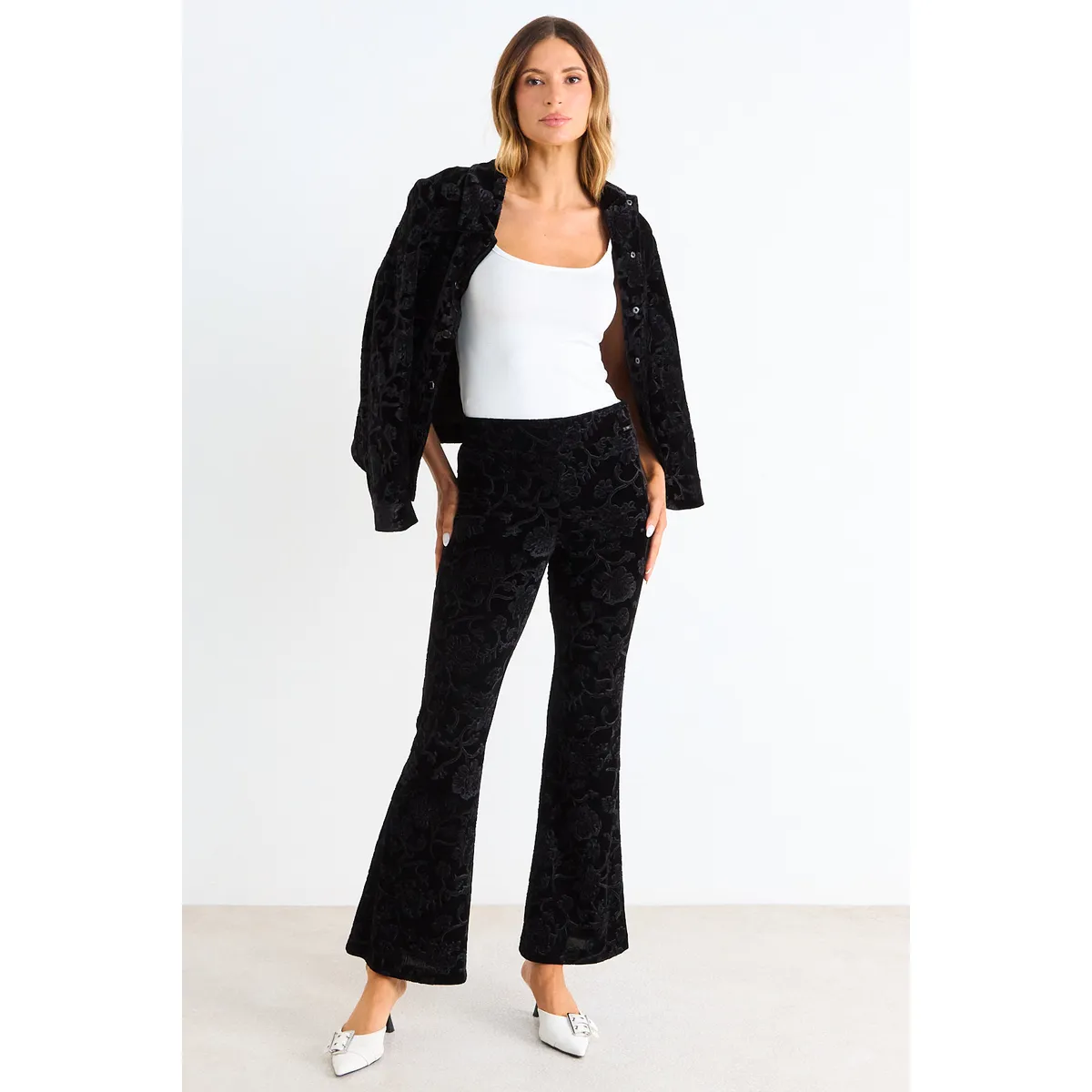 ASH - Calza Lisa Con Diseño Mujer Negro Ash