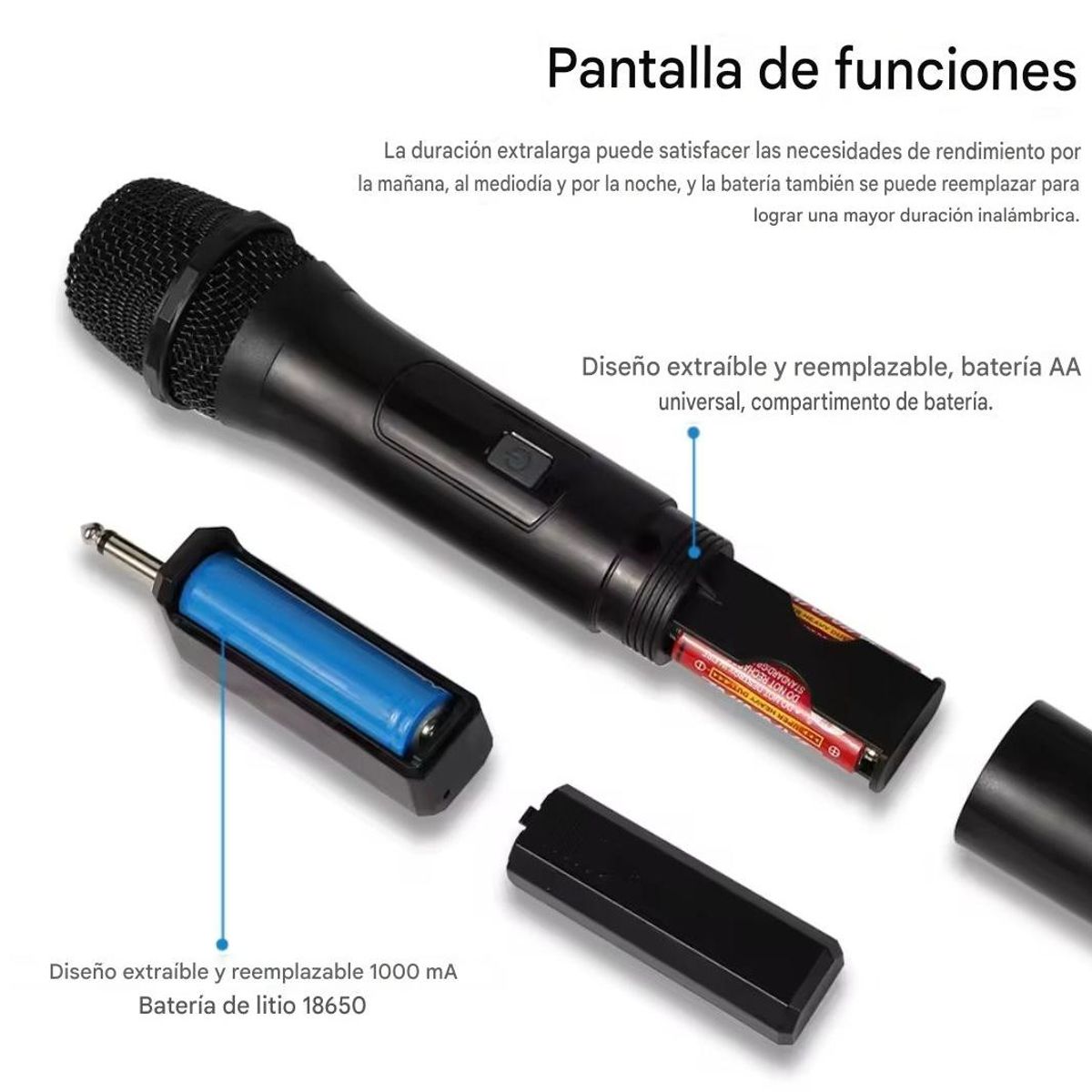 GENERICO - Micrófono inalámbrico de mano karaoke