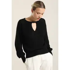 LIOLA - Jersey Punto Fantasia Negro
