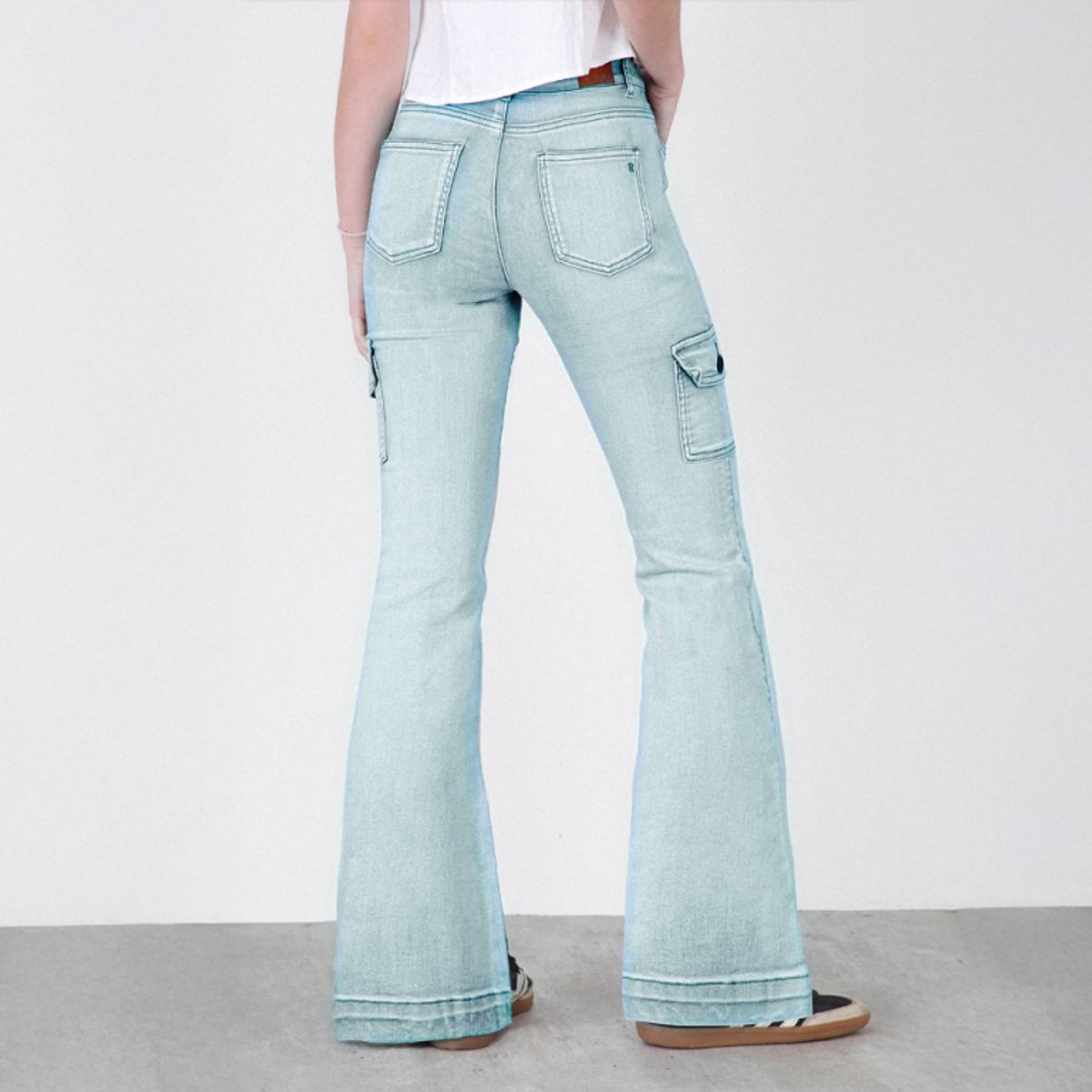 RAINDOOR - Pants Flare Cargo Verde Mujer Raindoor