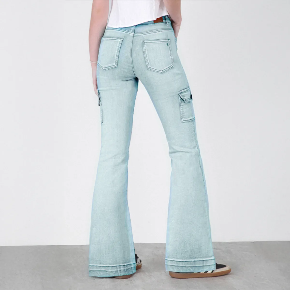 RAINDOOR - Pants Flare Cargo Verde Mujer Raindoor