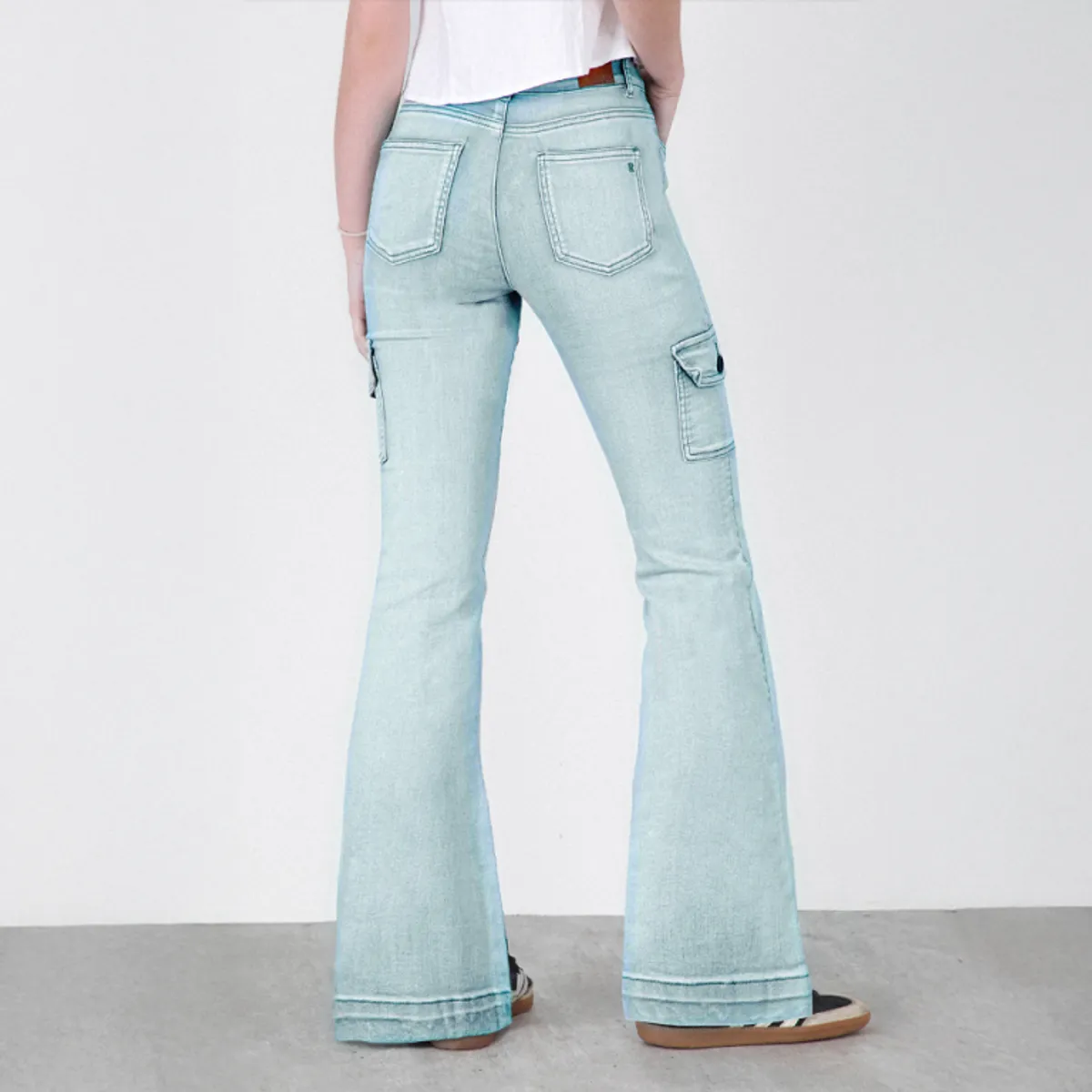 RAINDOOR - Pants Flare Cargo Verde Mujer Raindoor