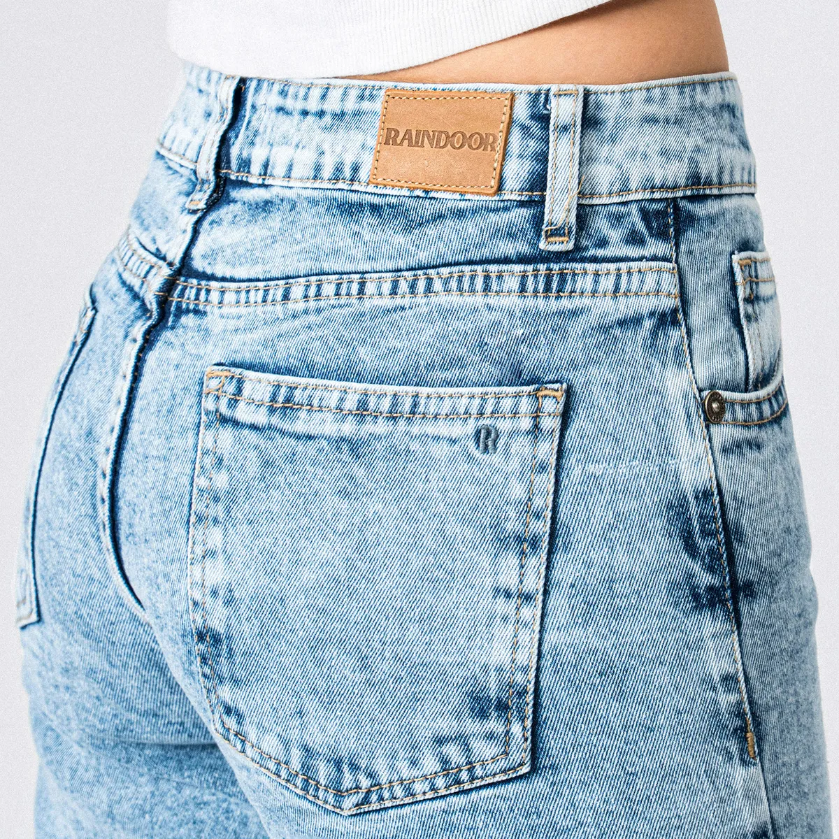 RAINDOOR - Pantalón Tiro Bajo Azul Mujer Raindoor