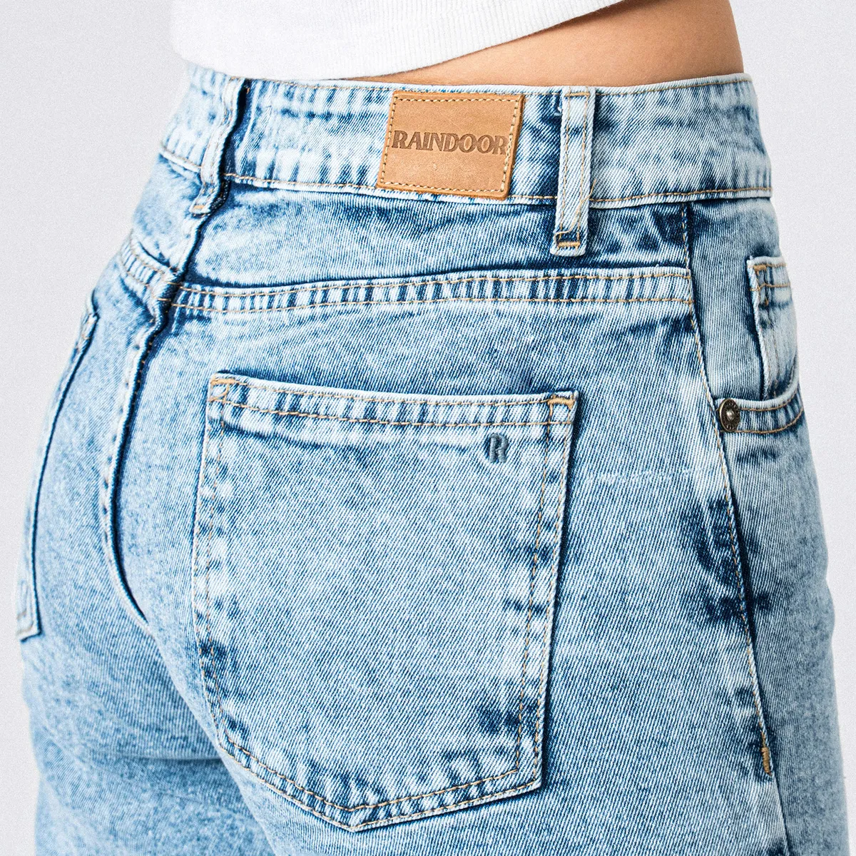 RAINDOOR - Pantalón Tiro Bajo Azul Mujer Raindoor