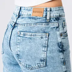 RAINDOOR - Pantalón Tiro Bajo Azul Mujer