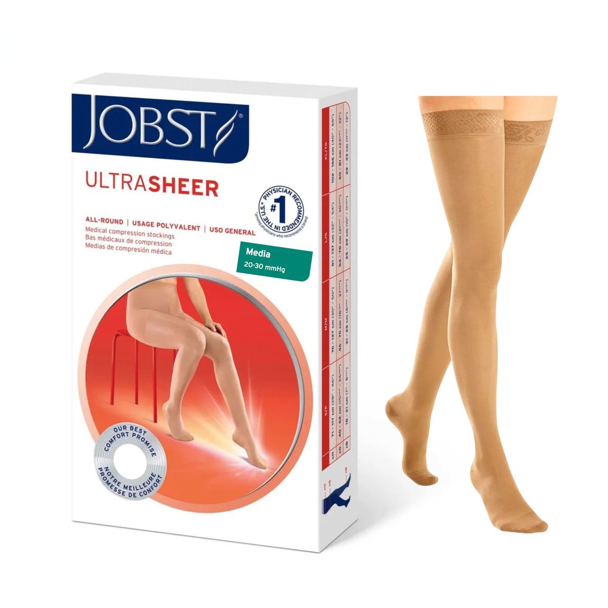 BSN MEDICAL - Media Compresiva Ultrasheer 20-30 Muslo Talla S