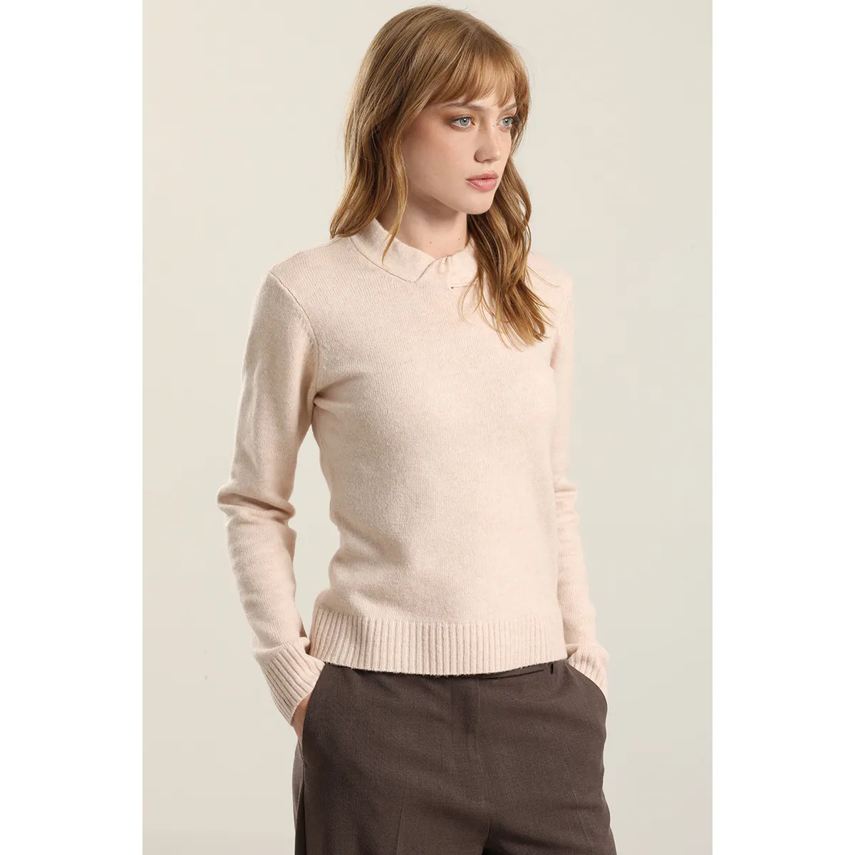 LIOLA - Jersey Punto Melange, Rosa Liola