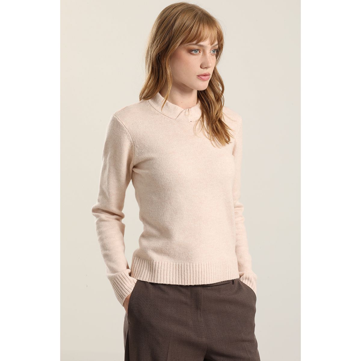 LIOLA - Jersey Punto Melange, Rosa Liola