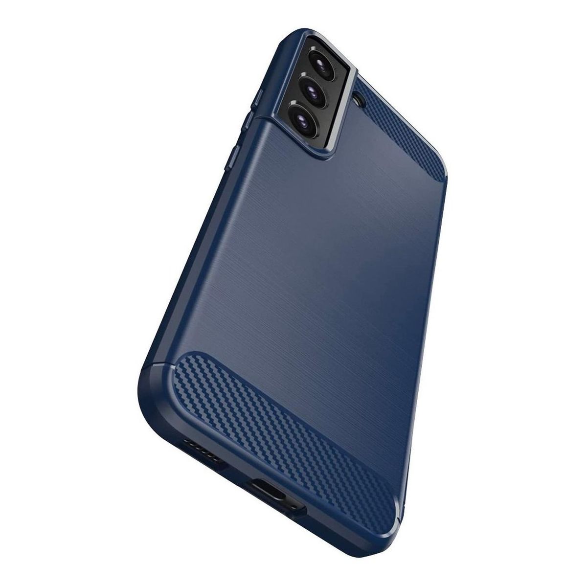 GENERICO - Carcasa para Samsung S22 Plus Fibra Carbono - Azul
