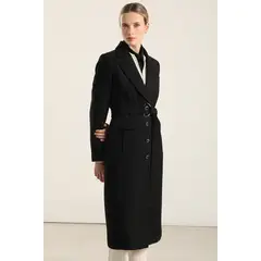 LIOLA - Abrigo Largo Lazada, Muflon Negro