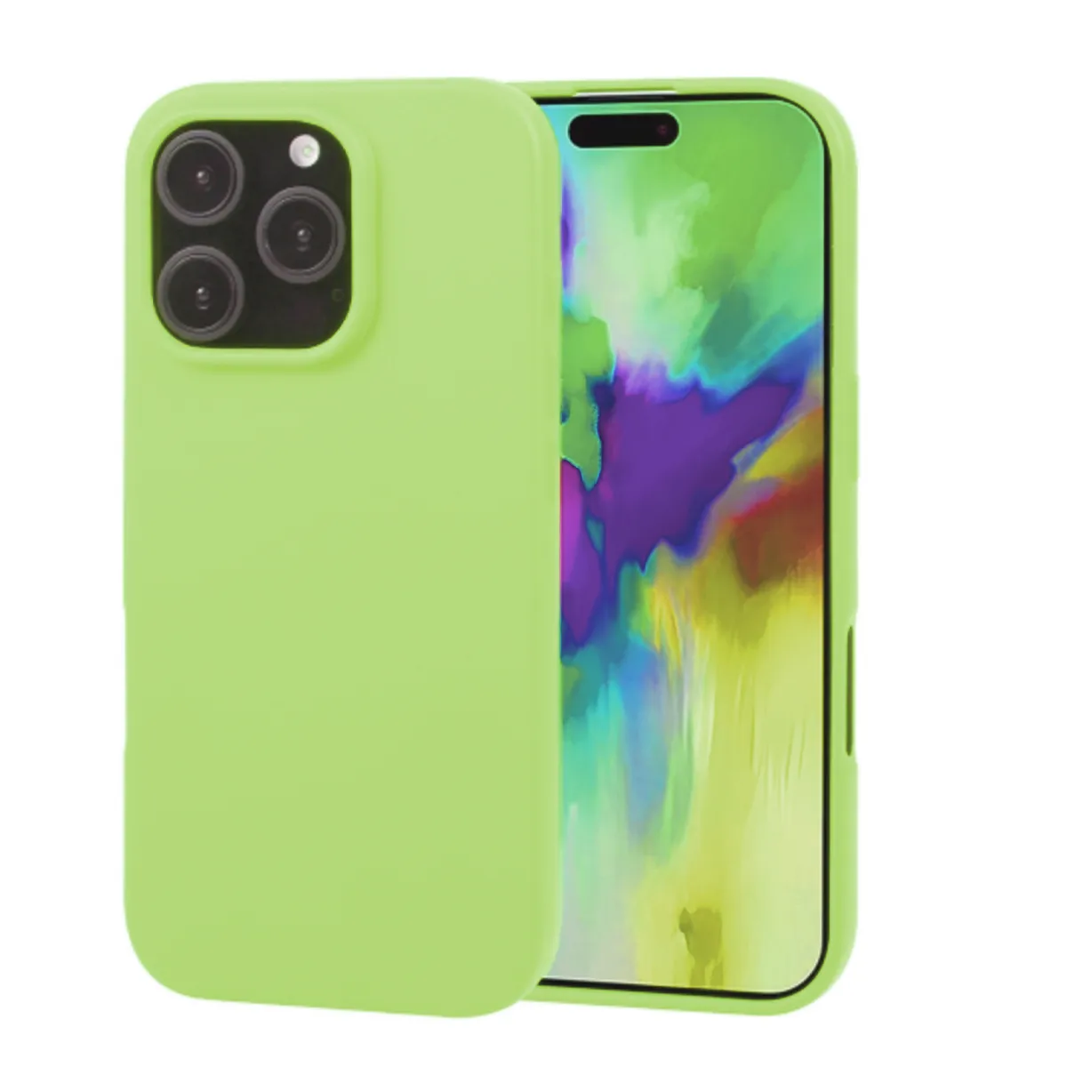 JOIGO - Carcasa Para IPhone 16 Pro Goma Verde Claro
