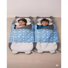 GENERICO - SACO EN FORMA DE GATITO PARA DORMIR COLOR GRIS