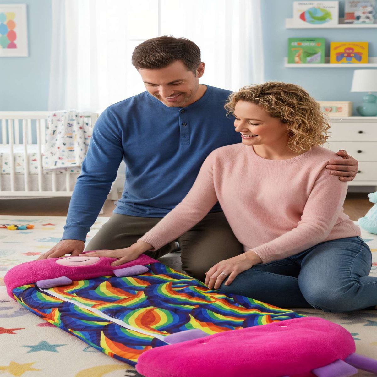 GENERICO - SACO EN FORMA DE UNICORNIO PARA DORMIR COLOR ROSADO