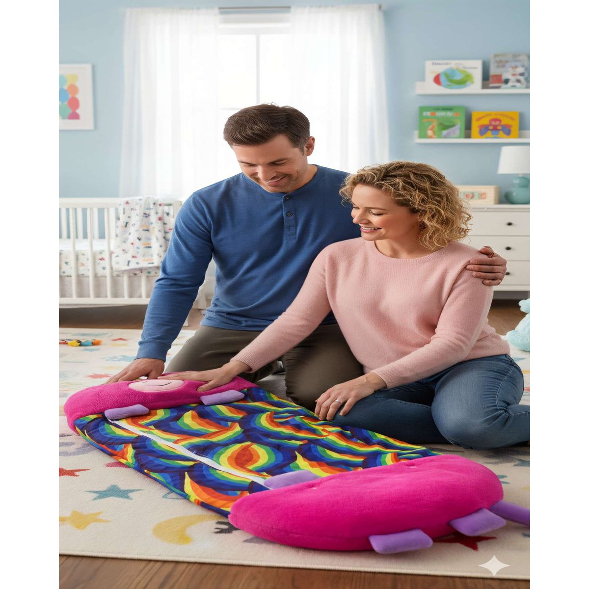 GENERICO - SACO EN FORMA DE UNICORNIO PARA DORMIR COLOR ROSADO