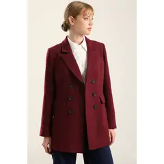 LIOLA - Blazer Entallado Doble Cruce, Vino