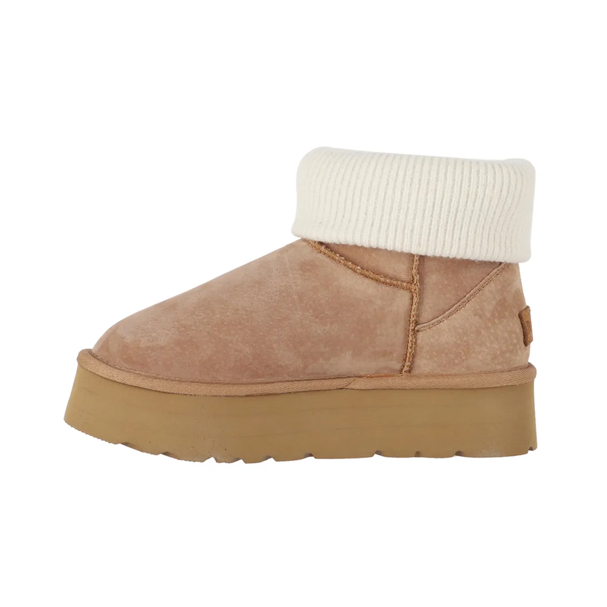 BAMERS - Botas Mujer Blast Mini Knit Caramel Plataforma Bamers