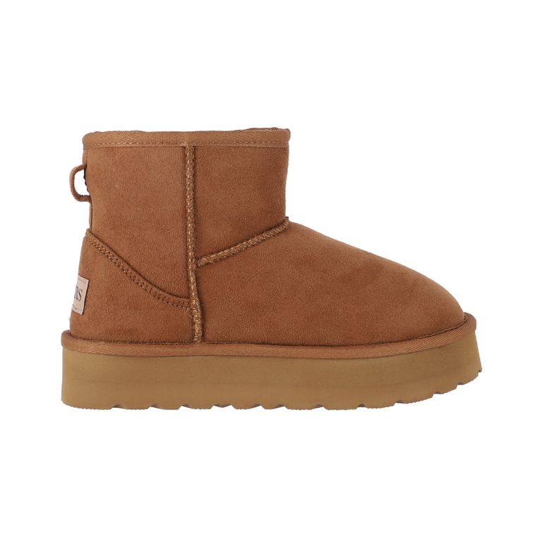 Botas Nina Blast Short Fiber Caramel Plataforma Cafe 30