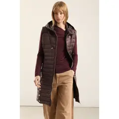 LIOLA - Parka Larga Acolchada, Ciruela